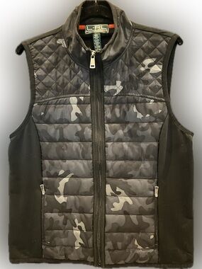 Lauren Ralph Lauren Black & Gray Camo Quilted Vest